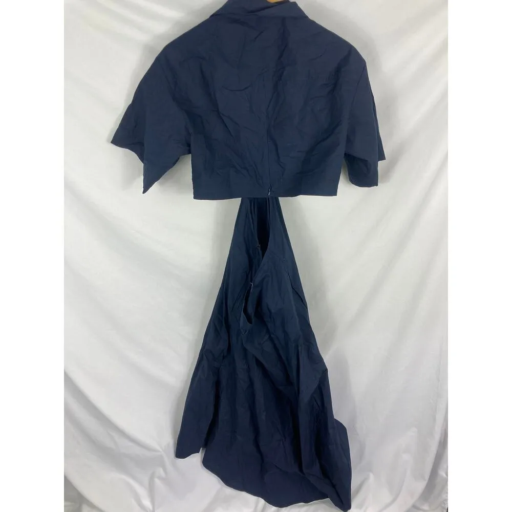 New A.L.C. Georgia Cutout Midi Dress in Nightshade Size 12 - Image 8