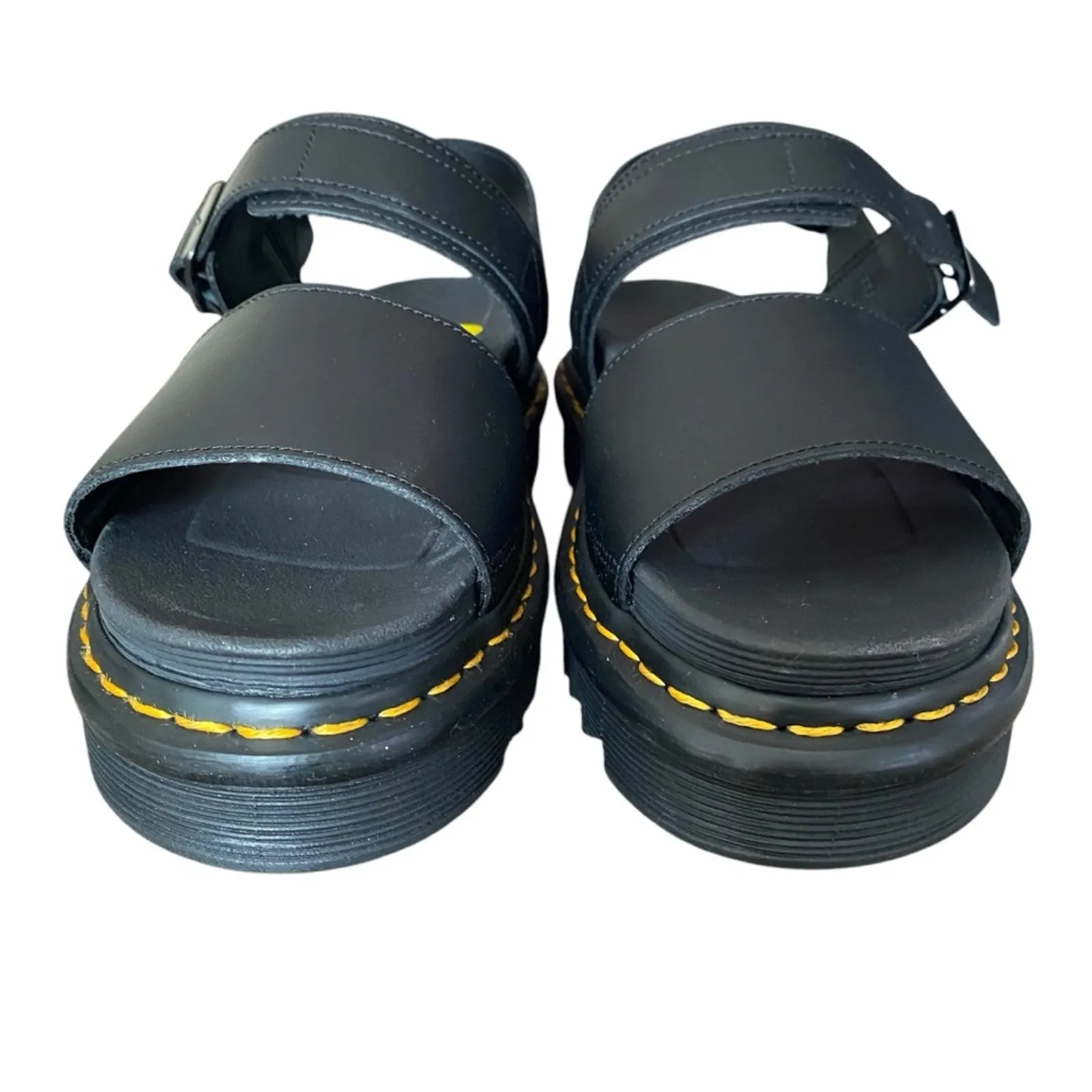 Dr. Martens NWOB Voss Mono Black Leather Platform sandals size 9 - Image 3