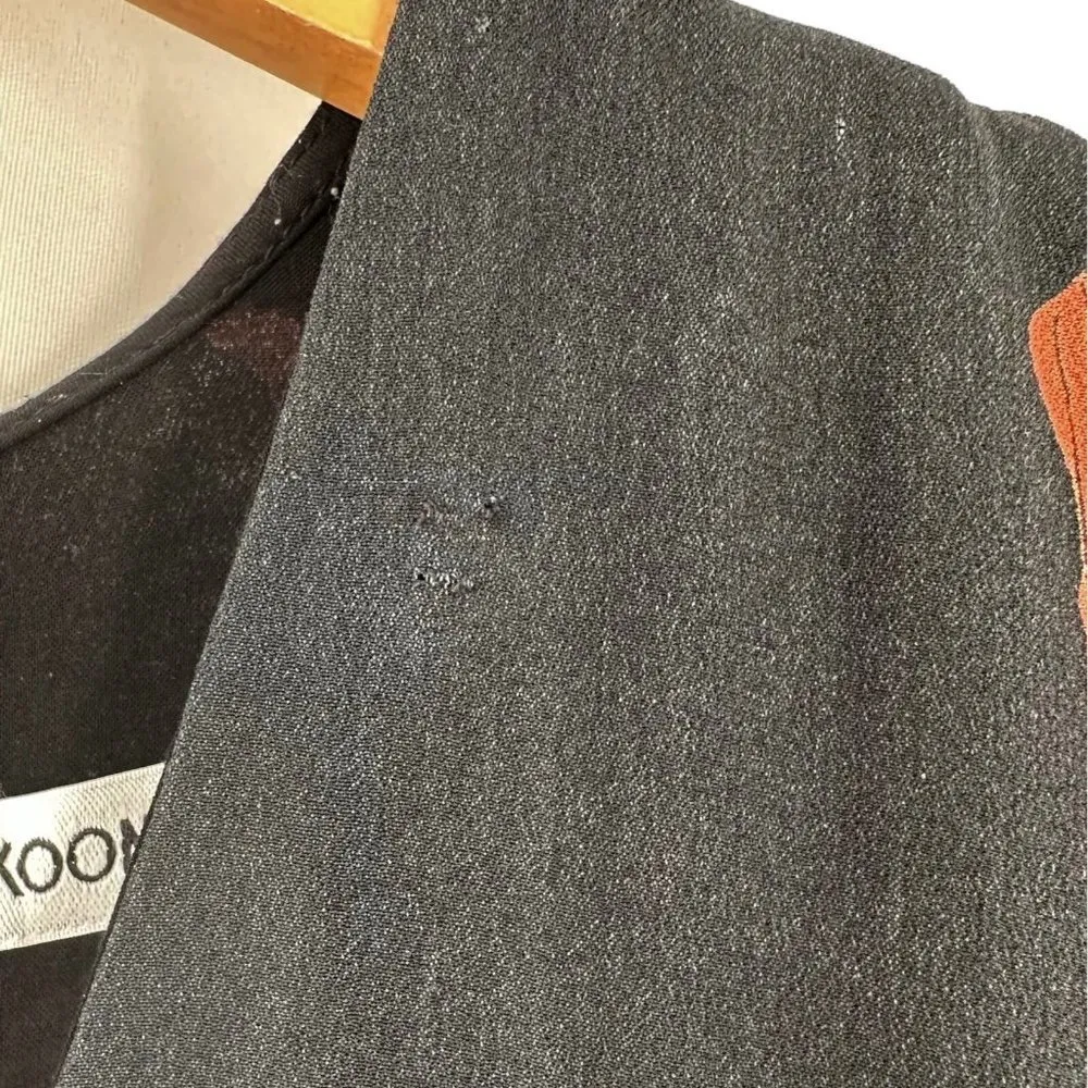 Thakoon Black and Orange Floral Ruffle Romper Size 8 - Image 8