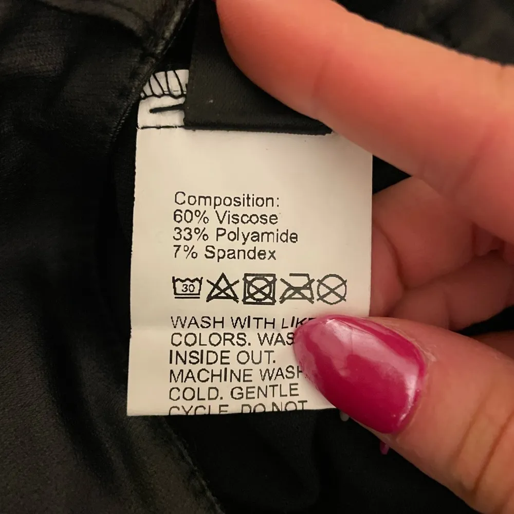 High Waist Straight Leg Leather Pants, Black, Size XS, EUC - Image 10