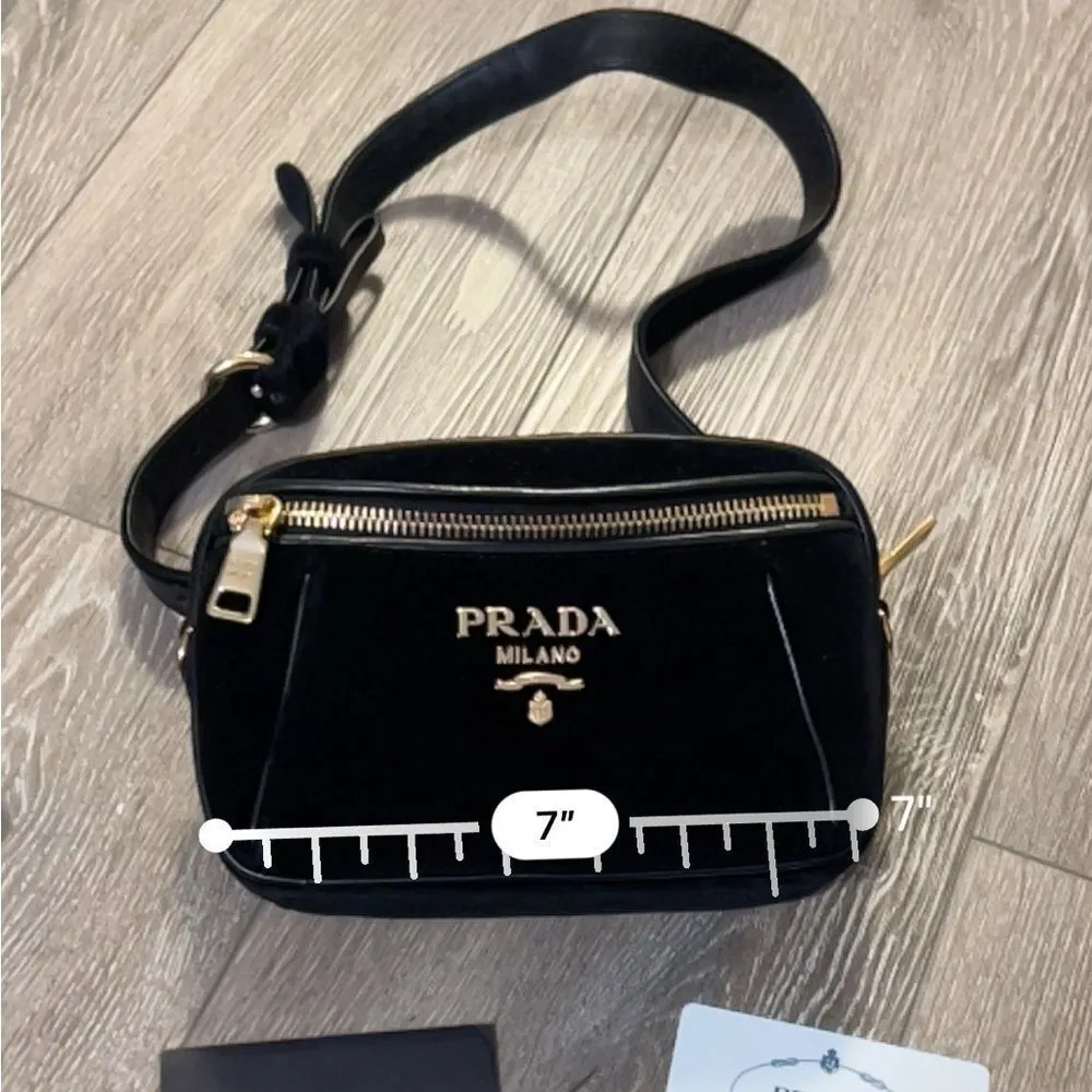 Prada Velluto Mini Belt Bag - Image 6