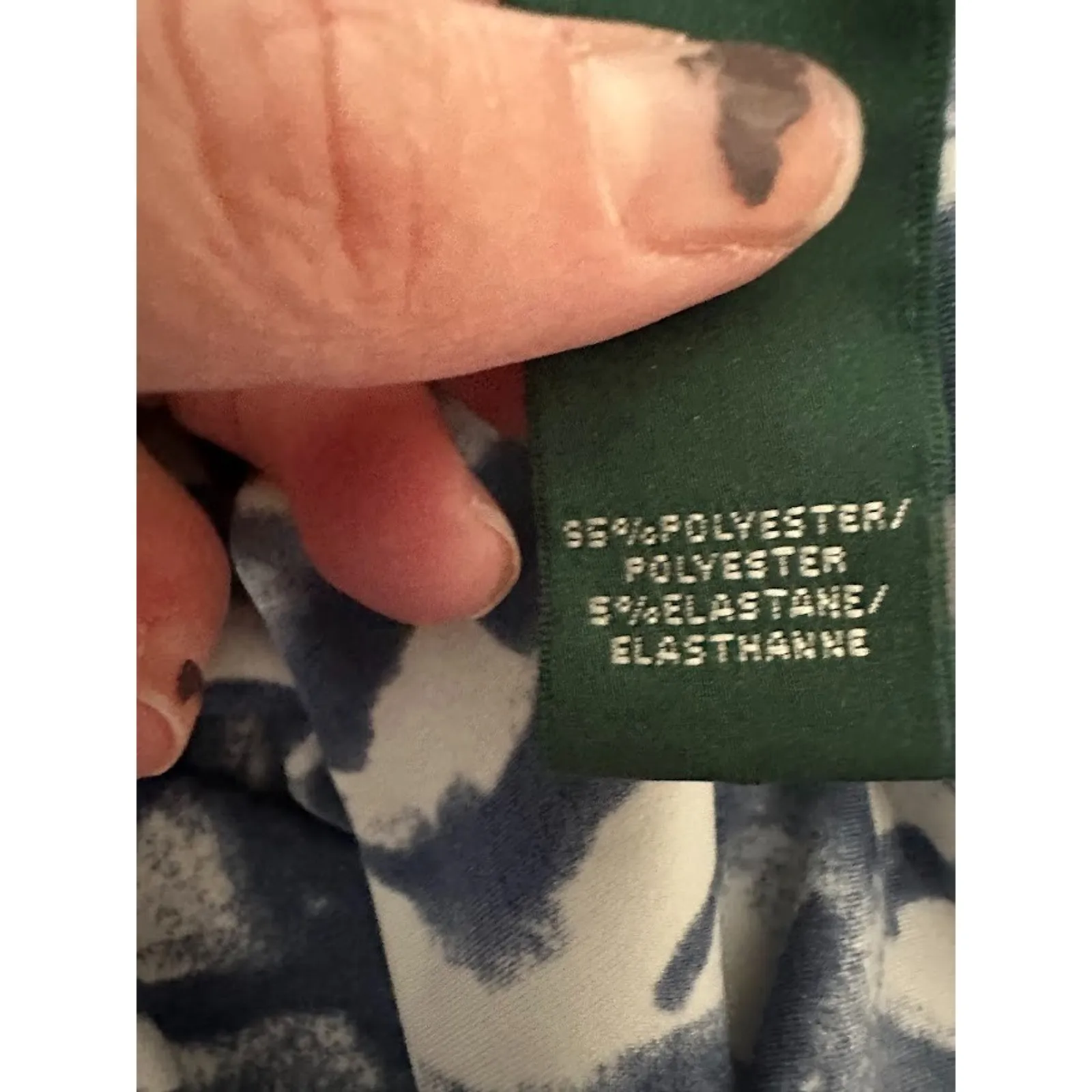 Lauren Ralph Lauren Blue White Faux Wrap Dress Casual Business Party Size 10 - Image 7