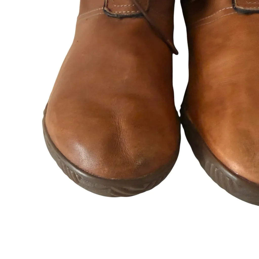 Sorel Firenzy Tall  Knee High Leather Boots Tobacco Slouch Scrunch Brown SZ 9.5 - Image 6