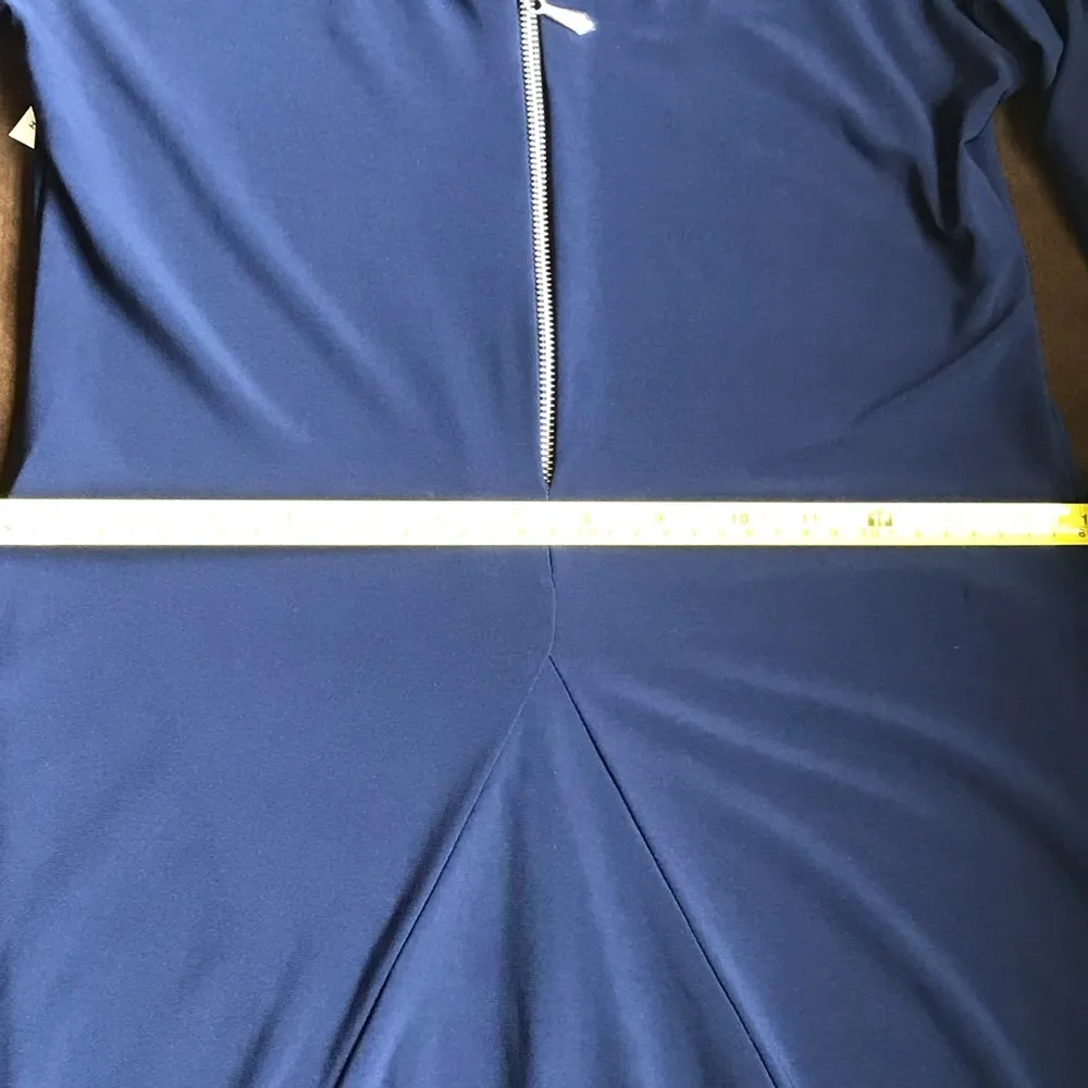 Last Tango TRUE NAVY BLUE Double V SWING TUNIC Stretch Top SZ. S - Image 12