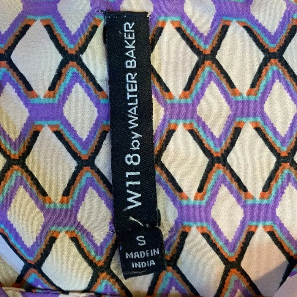 W118 by Walter Baker Geometric Tribal Print Dress S - Image 7