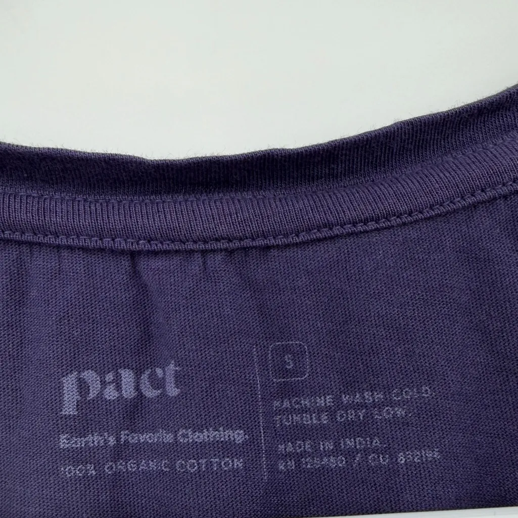 Pact  purple scrunch side tank top small - Image 3