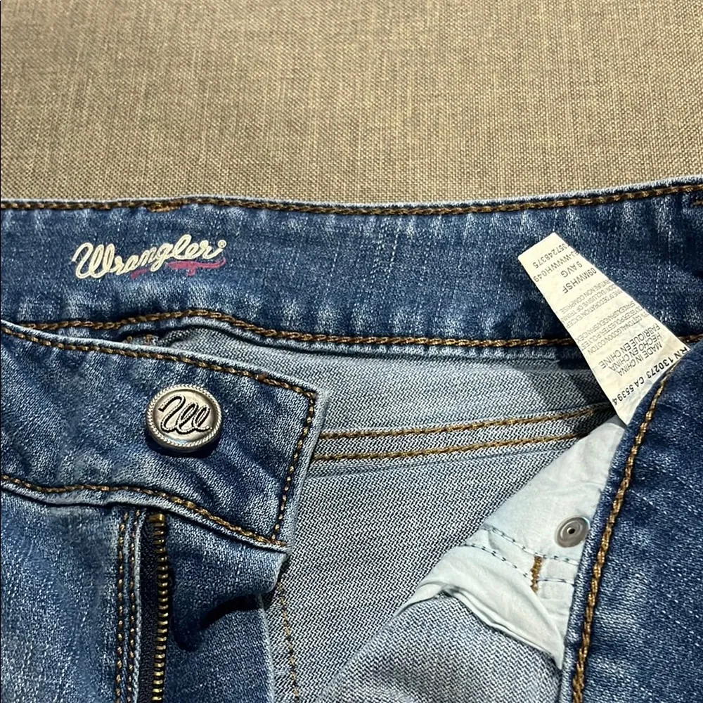 Wrangler Blue Distressed Denim Jeans - Image 2