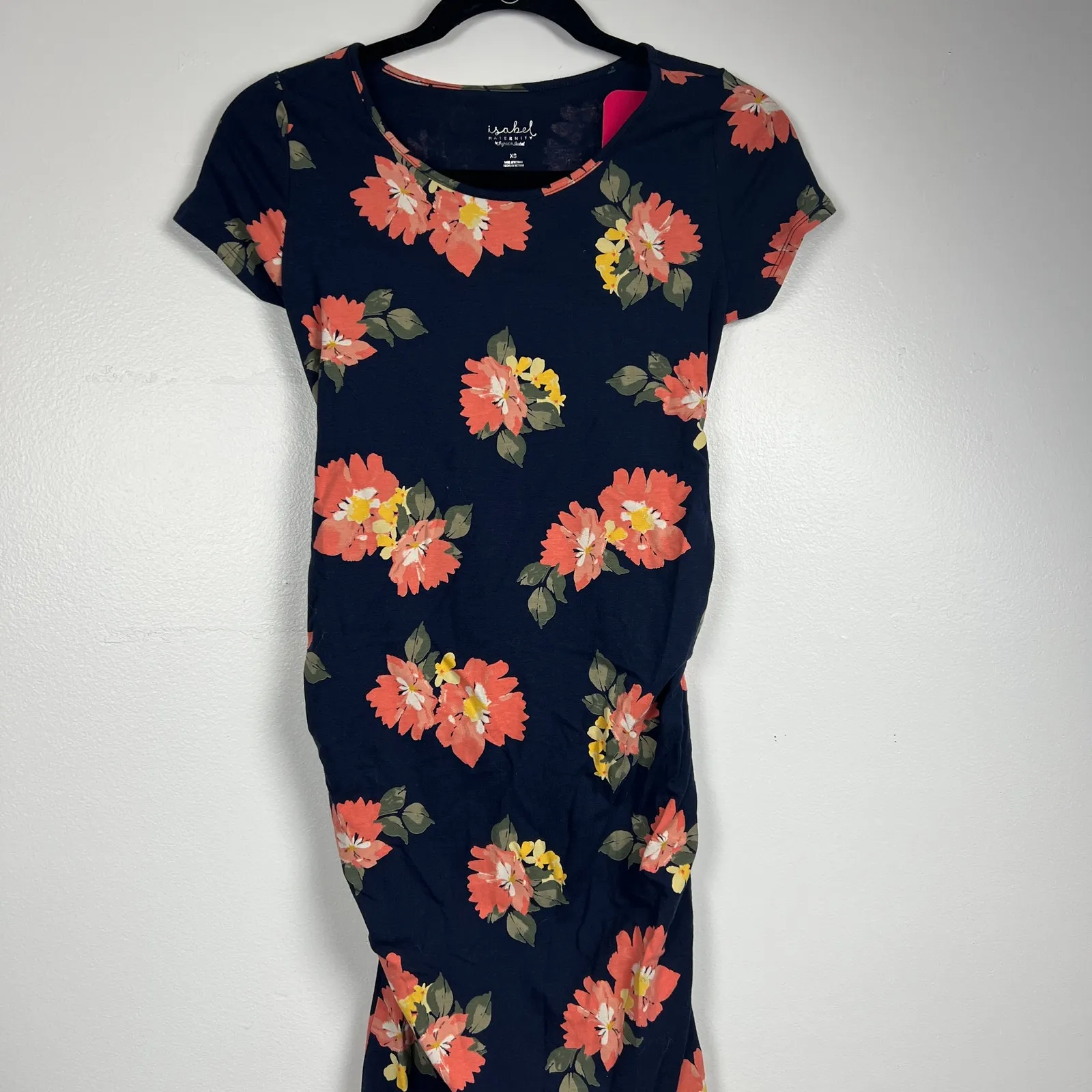 Isabel Maternity Blue Floral Print Short Sleeve T - Image 3