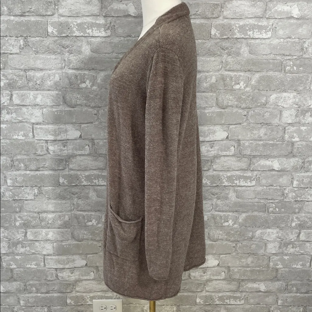 Barefoot Dreams Brown Open Front Cardigan - Image 2
