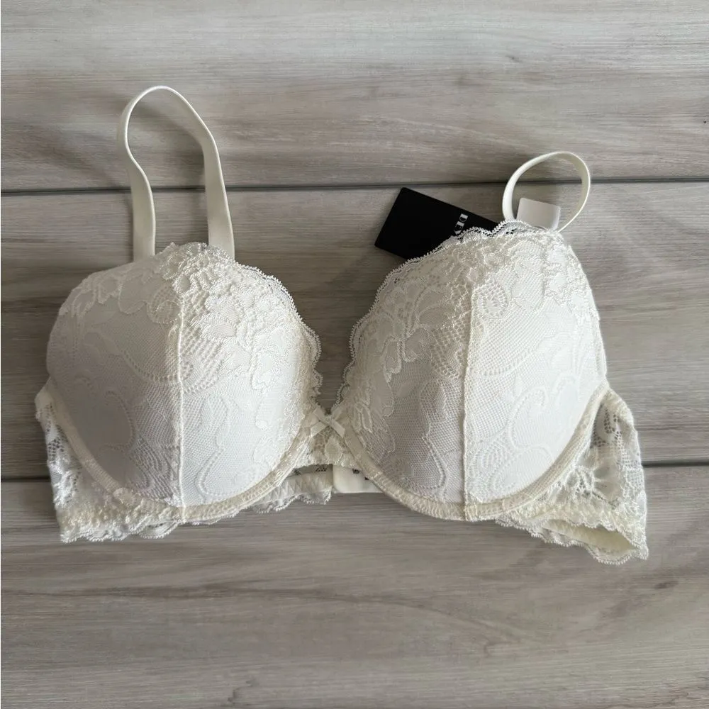 Deyllo Women's Lace Push Up Padded Lift up Bra Ivory 38C NWT White Size undefined - Image 3