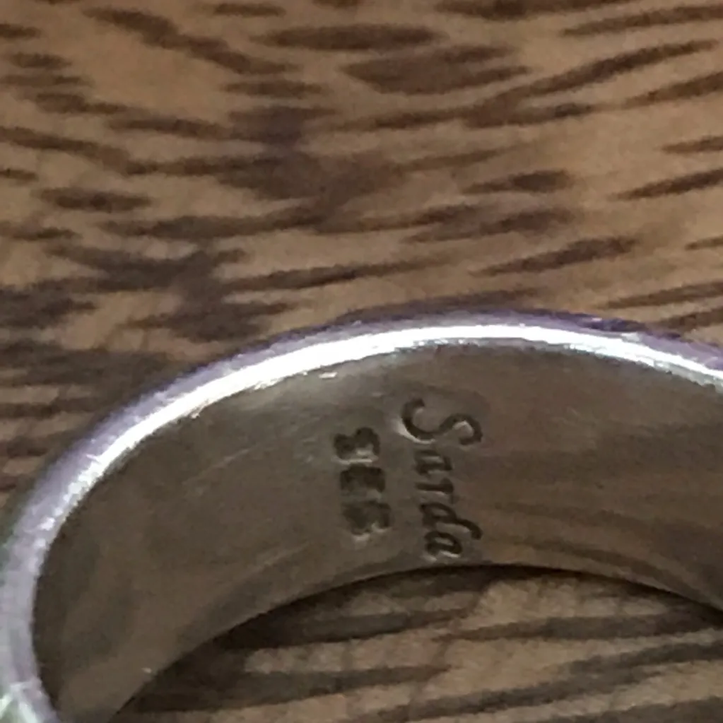 Sarda Amethyst Ring .925 Sterling Silver Size 6 - Image 6