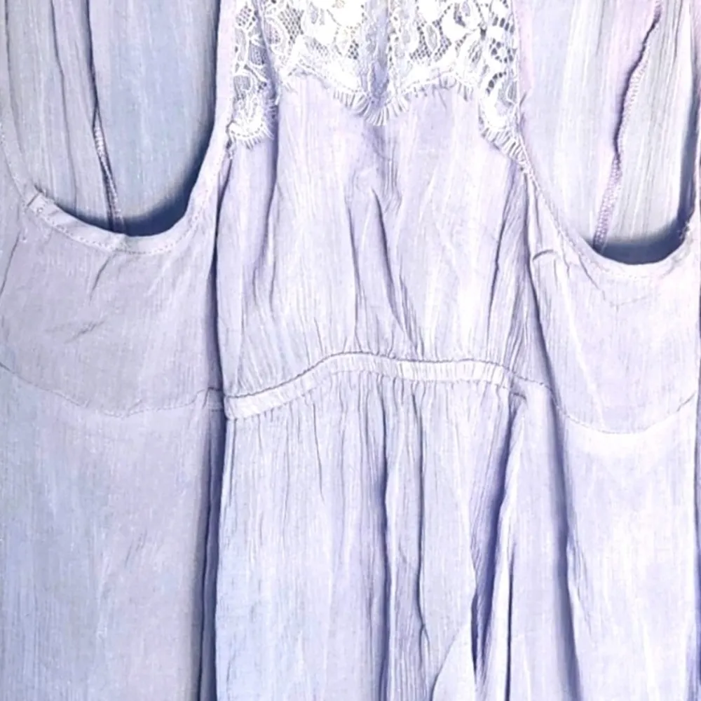 Intimately Free People Lacy Racerback Mini Sleep Slip Periwinkle V Neck - Image 8