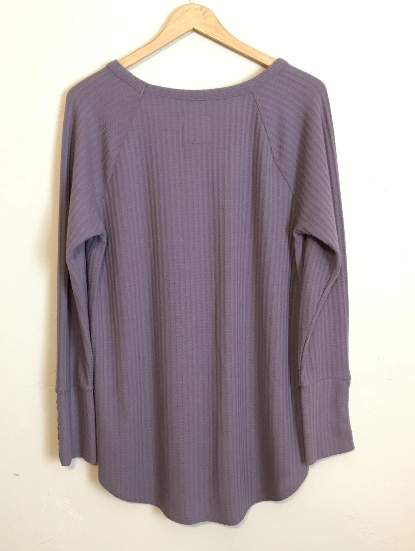 | Waffle Knit Thermal Button Cuff Shirt - Image 2