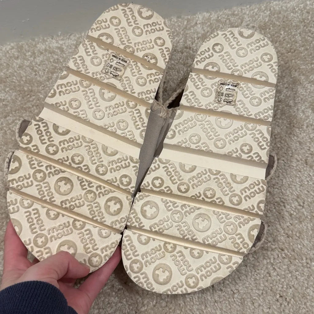 Mou Bio Sandal Two Bukless And Back Strap Chalk - Image 4