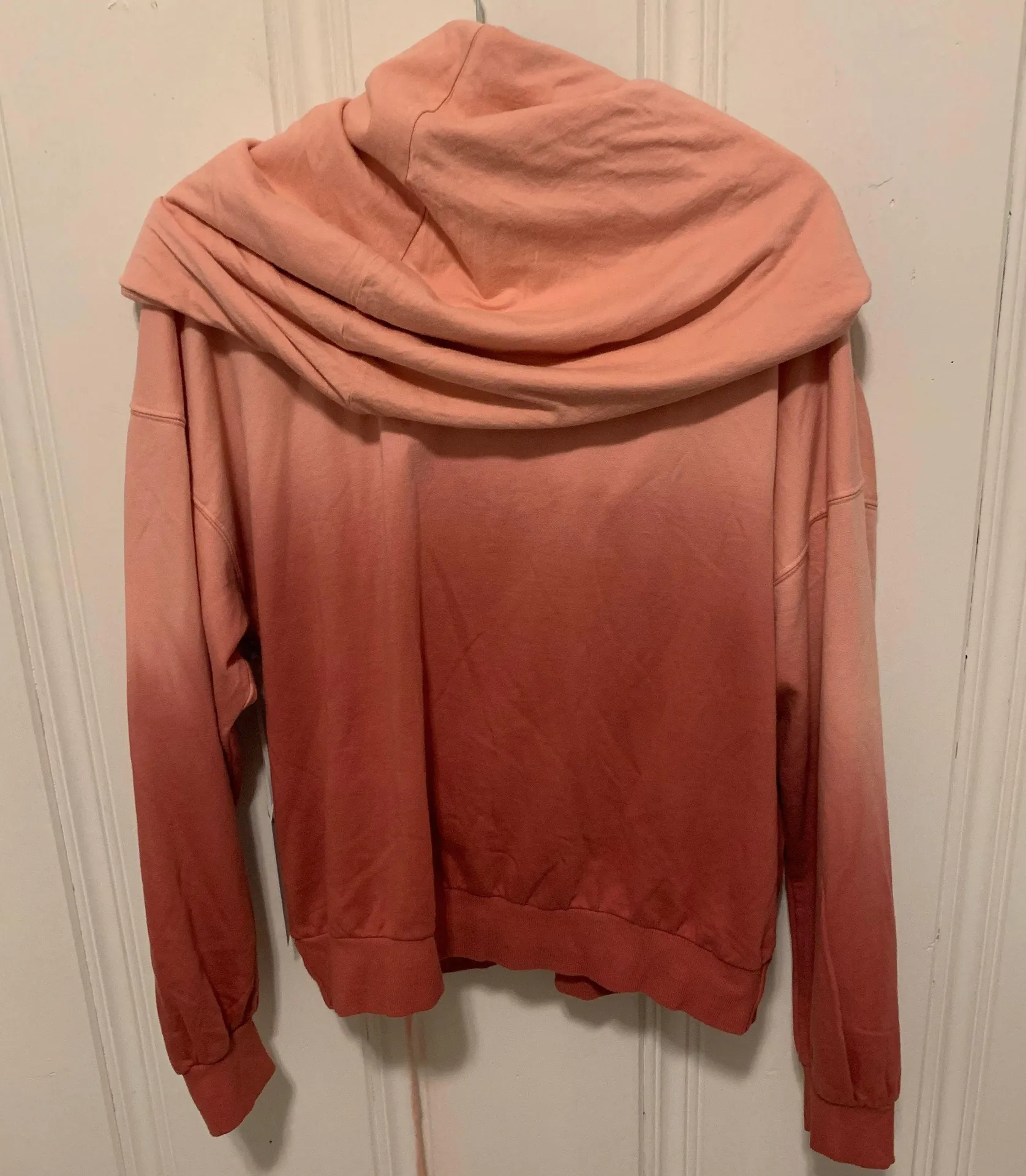 Young Fabulous & Broke Ombre Coral Cowl Sweatshirt - Image 5