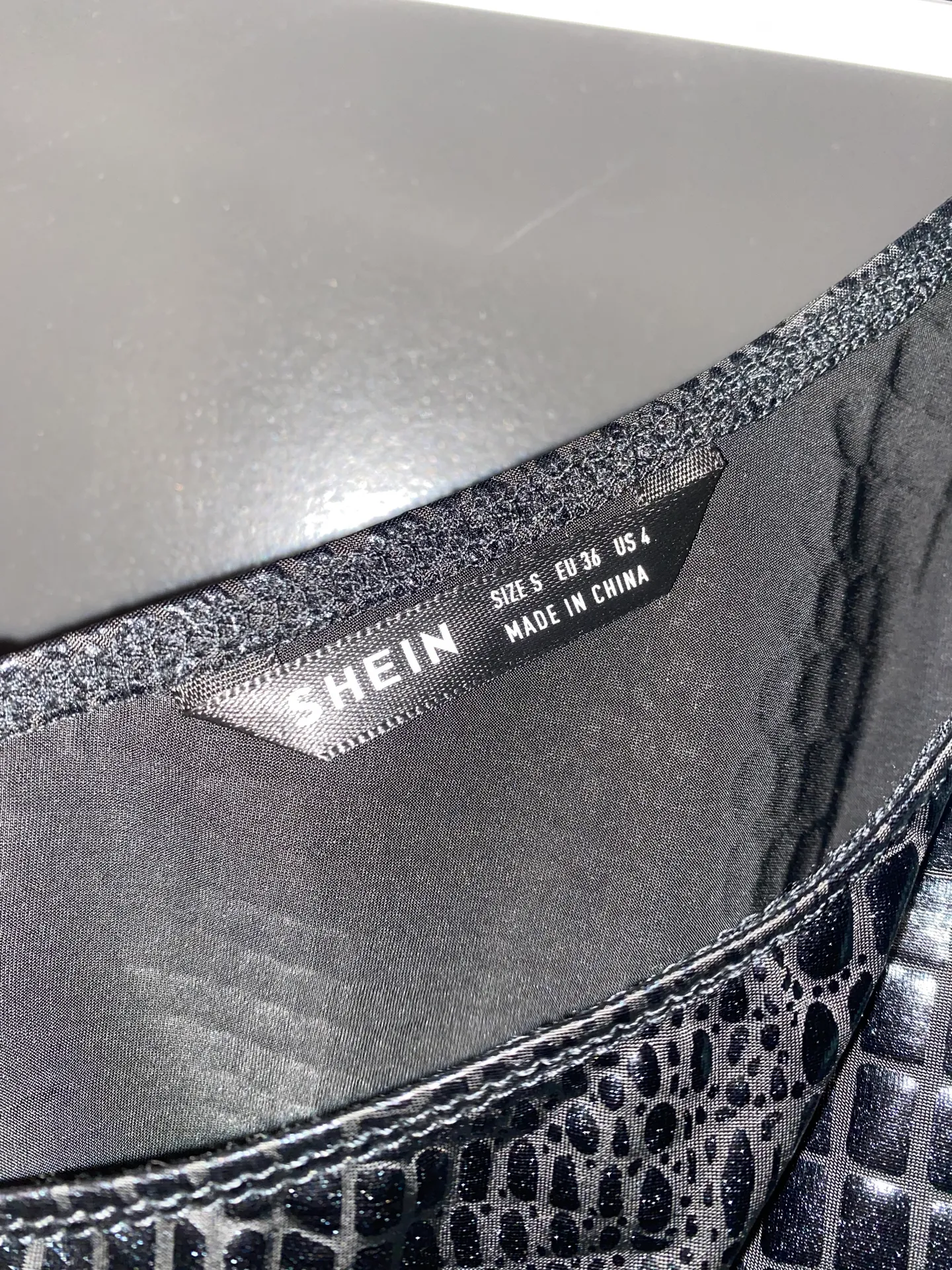 SheIn One Shoulder Metallic Bodysuit - Image 3