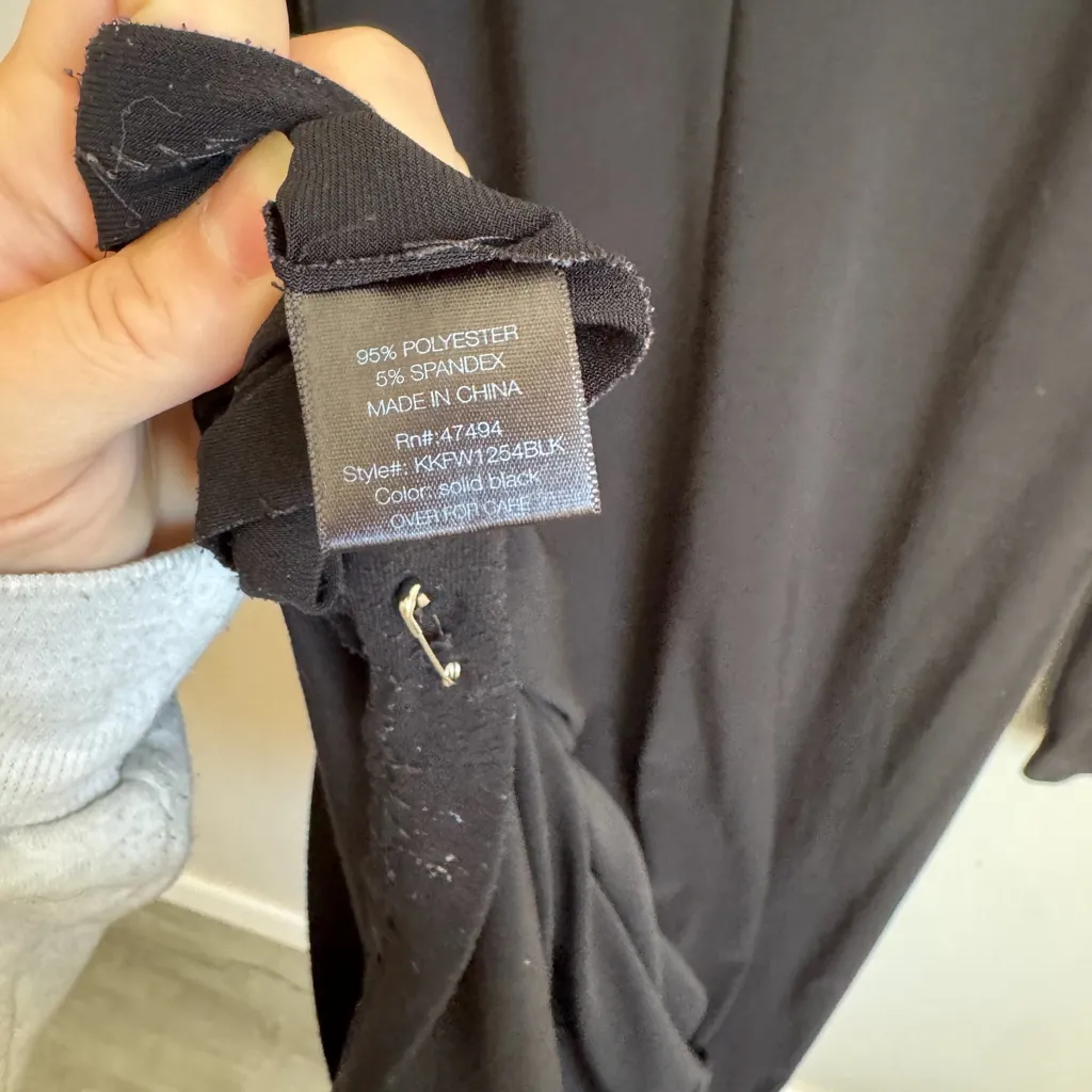 Kamali Kulture Black Slinky Long Sleeve Full Length Maxi Dress Womens L Classic Size L - Image 8