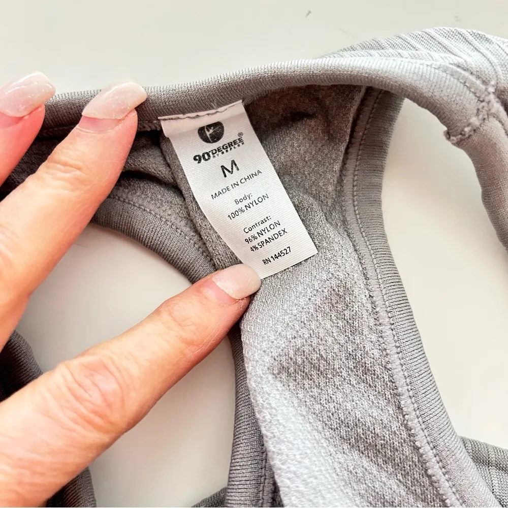 90 Degrees by Reflex 90* Degrees by Reflex Gray Workout Tank NWT Medium - Image 3