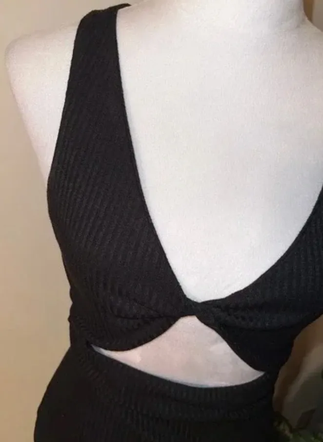 Princess Polly Black Cut Out Midi Dress - Image 2