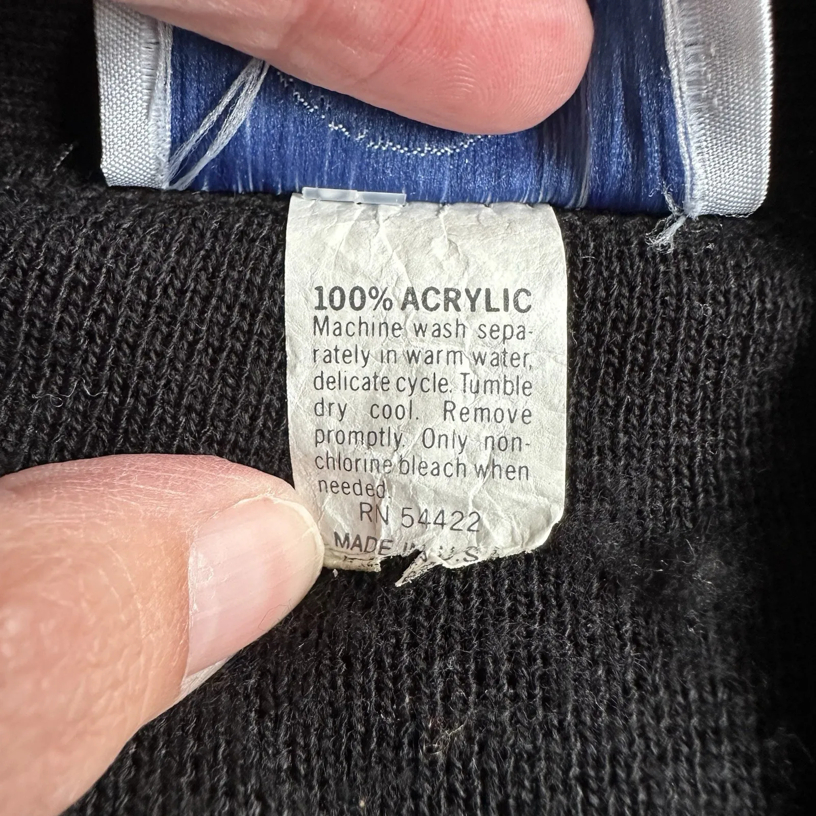 Bay Point Threads women's black cardigan sweater w/gold trim glitter, size Large - Image 9