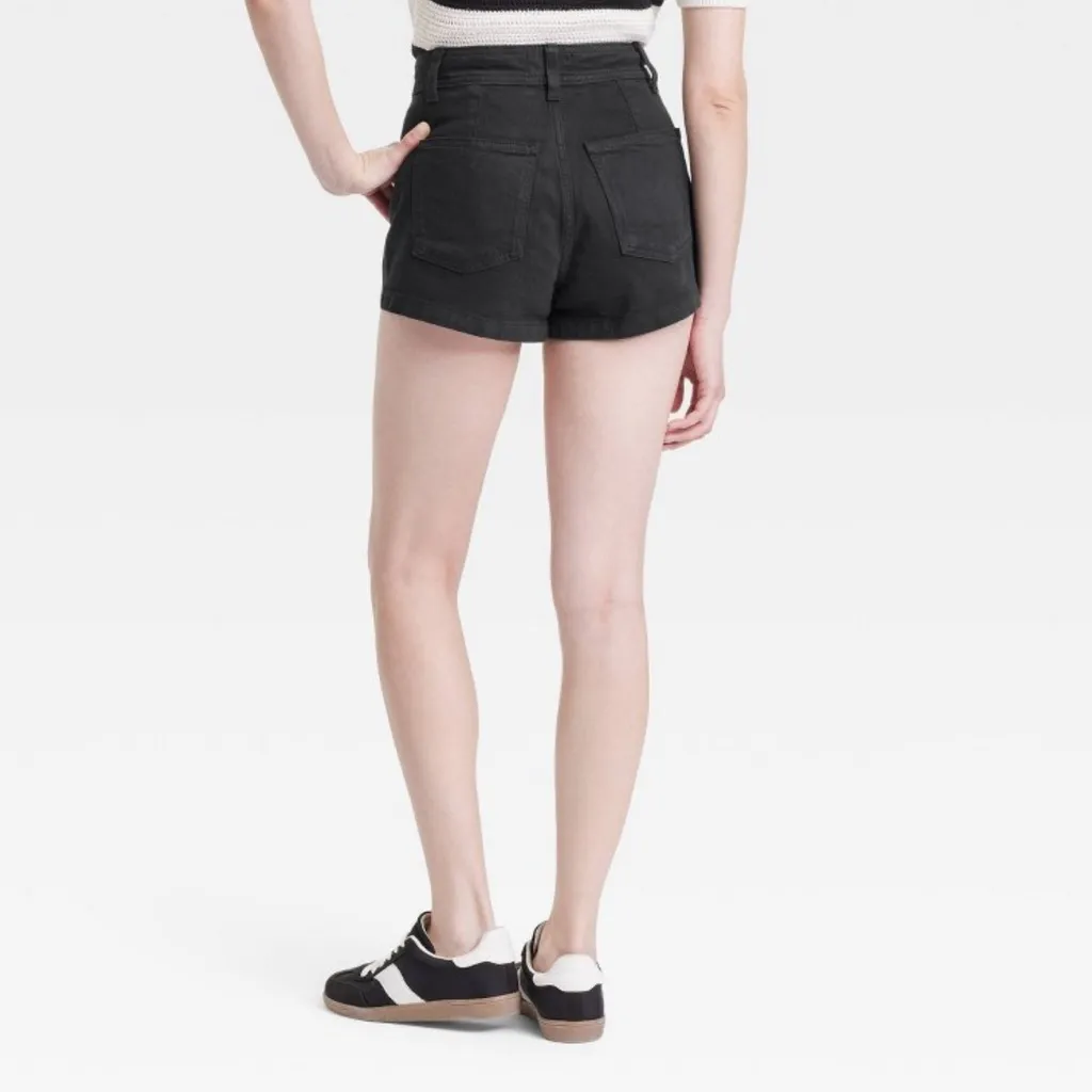 Universal Thread high rise sailor denim shorts black size 10 - Image 2