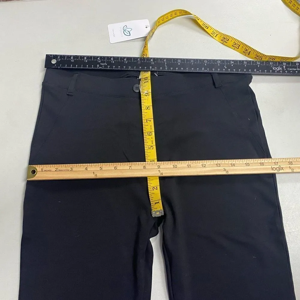 YOGIPACE Skinny Dress Yoga Work & Workout Pants, Size Large P Black Inseam 28” - Image 8