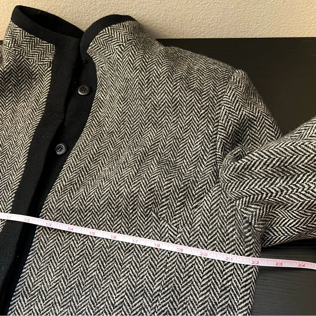 Bridgetown Collection Wool Herringbone Black White Jacket 16 - Image 8