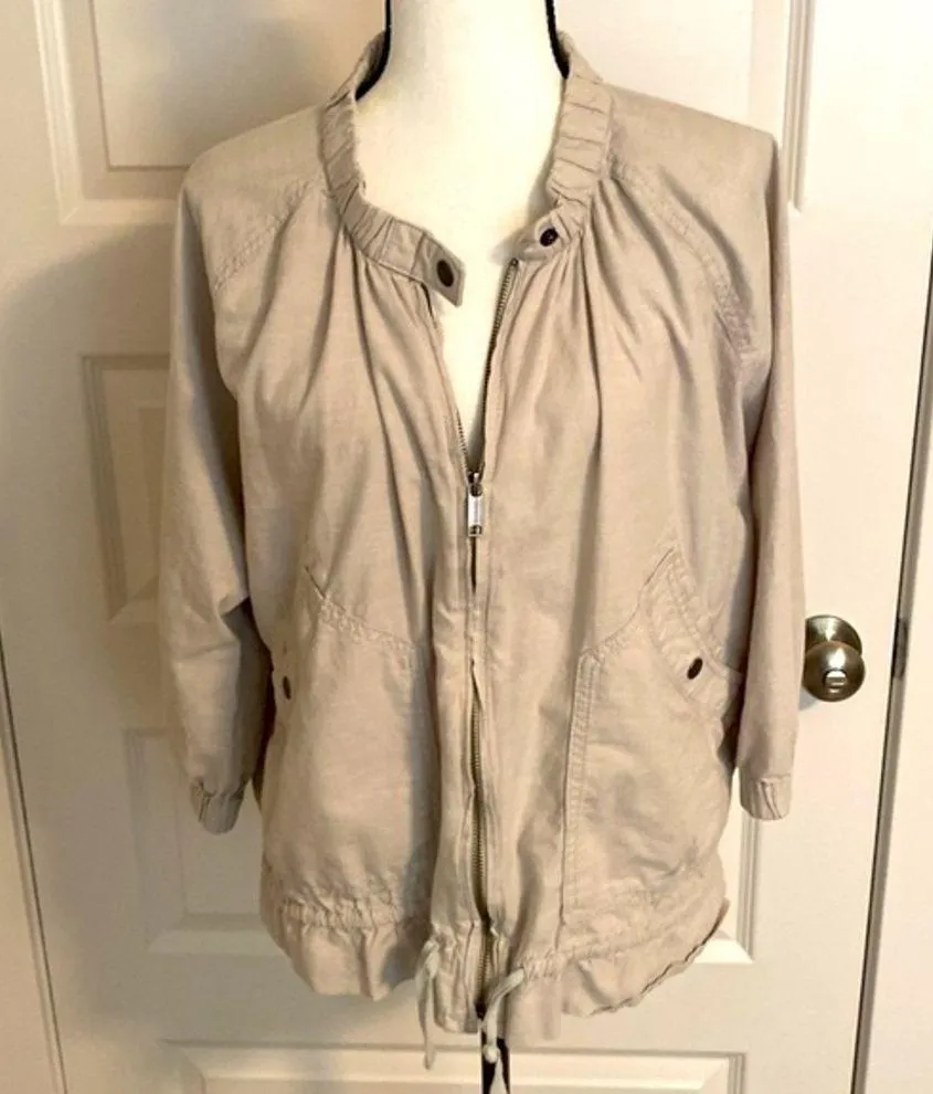 Eddie Bauer|| Beige spring short jacket with pockets - Image 5