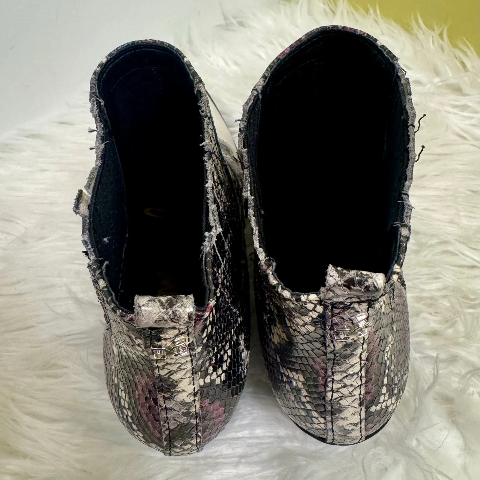 Sam Edelman Winona Berry White Snake Python Ankle Boot Cowboy Ecclectic Womens 8 - Image 12