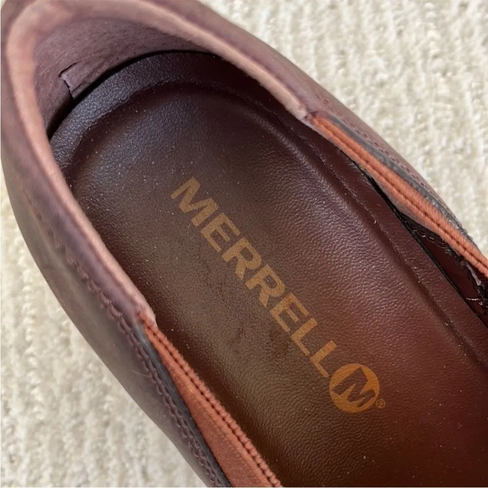 EUC Merrell Emma Leather Brunette Slip-Ons - Image 5