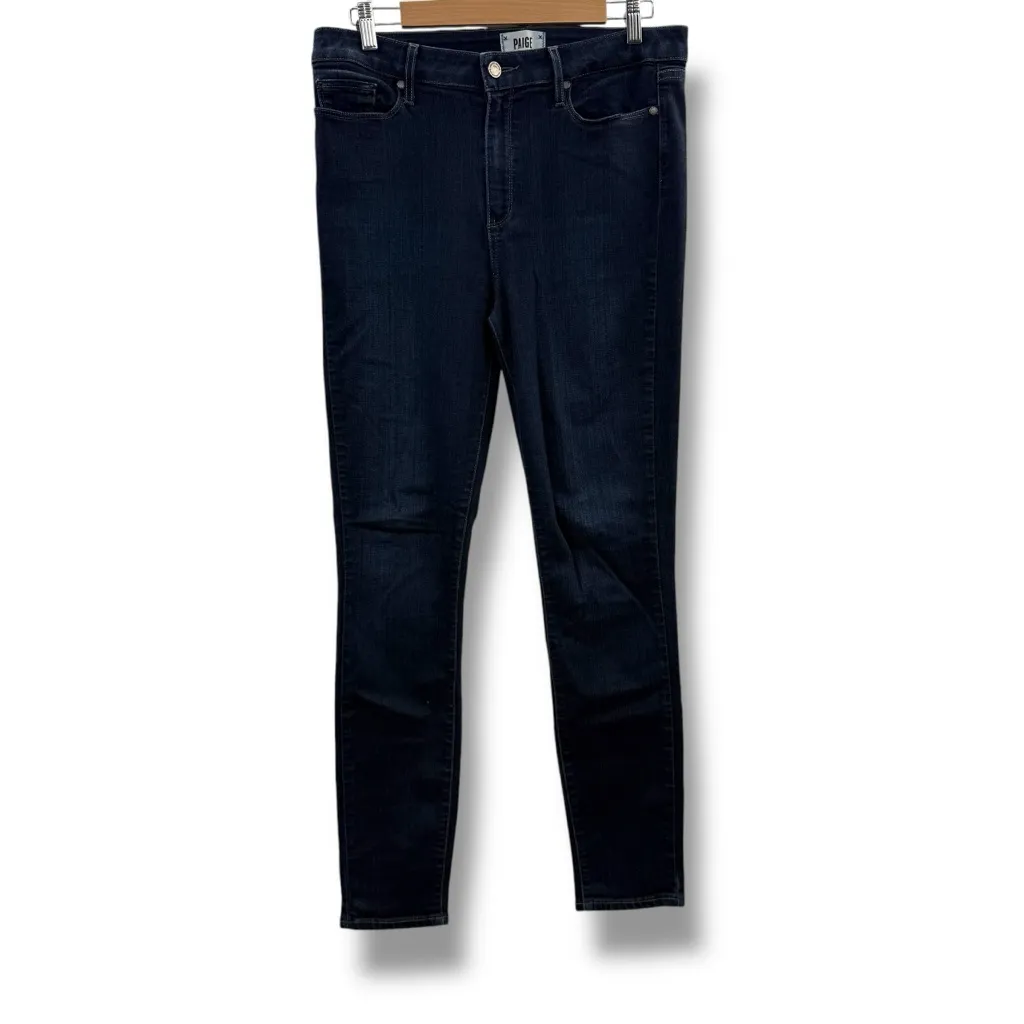 Paige Hoxton Ultra‎ Skinny Mona Dark Wash High Rise Jeans Sz 32 | 31.5" inseam - Image 2