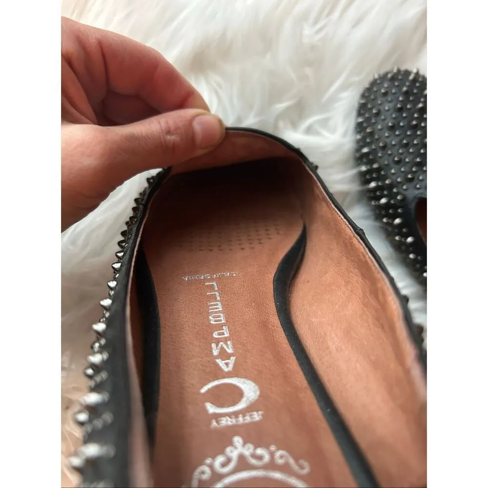 Jeffrey Campbell Martini Black Studded Spiked Flats Ibiza Last Women's Size 7.5 - Image 7
