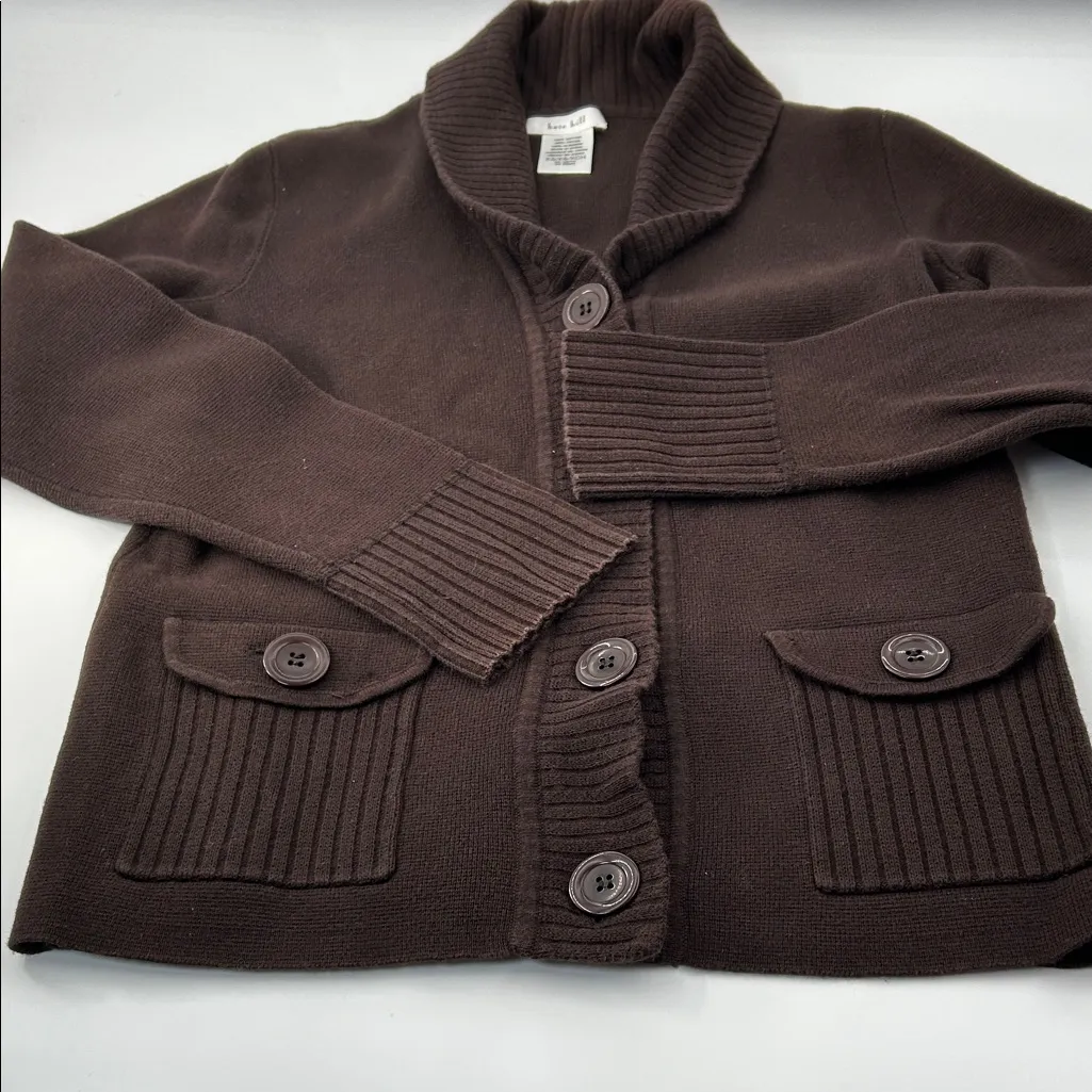 Kate Hill Brown Cardigan Sweater - Image 9