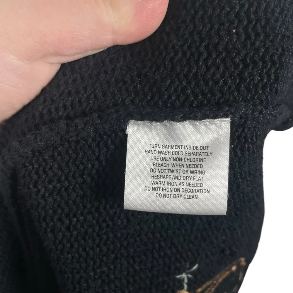 Basic Editions Eclectic Ugly Christmas Sweater Vest in Black Multi Size 2X - Image 8