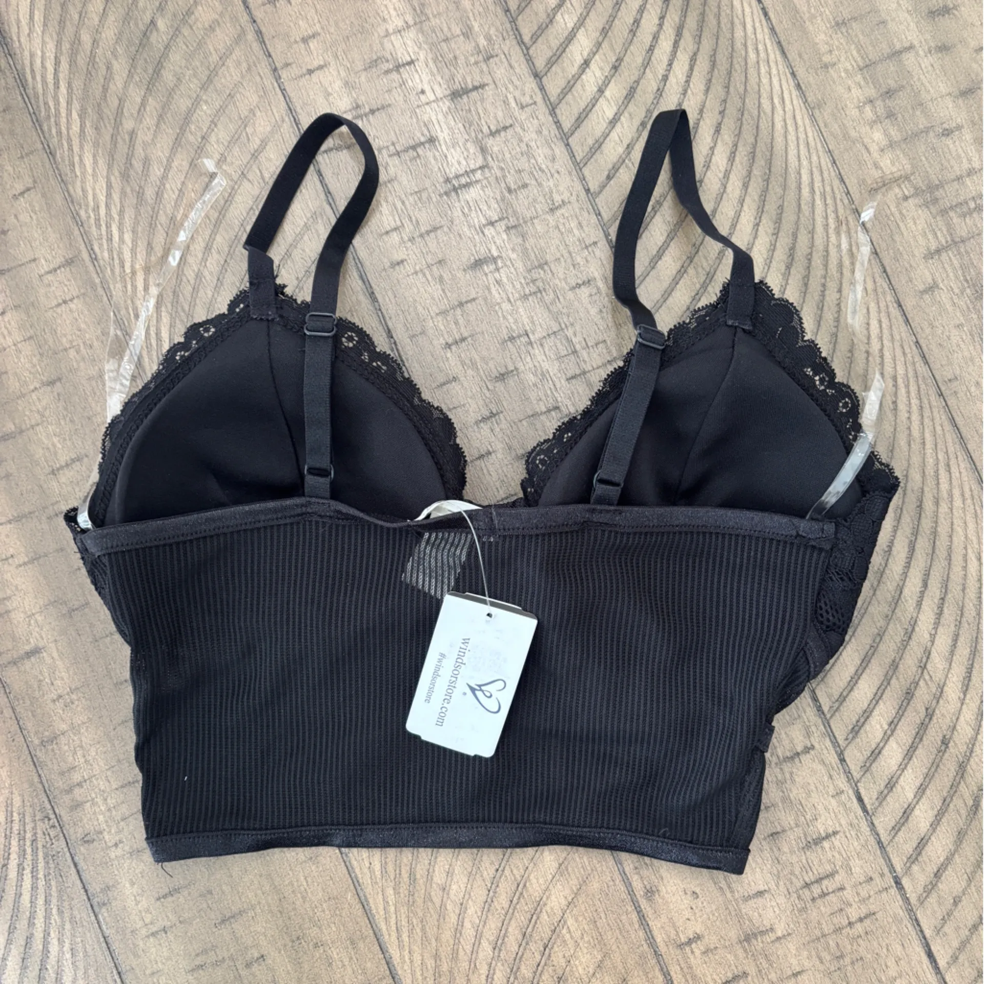 Windsor  Black Lace Bustier Bra - Image 3