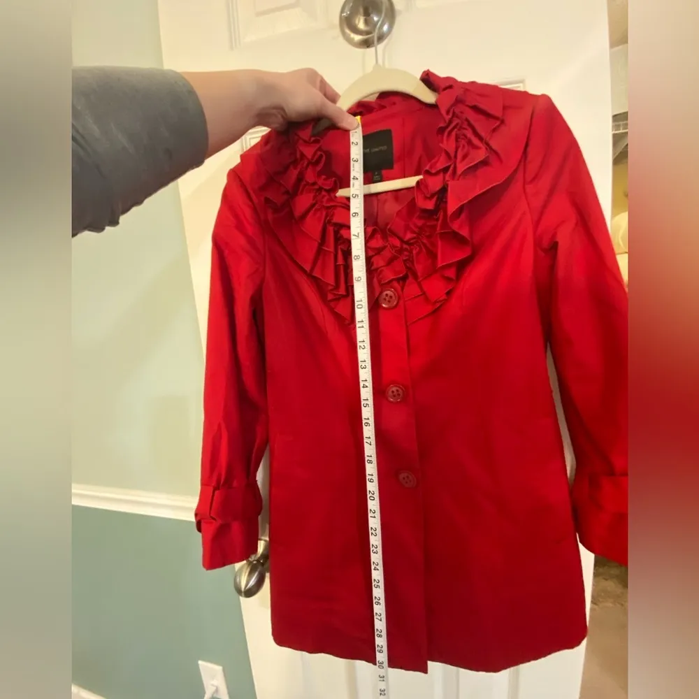 The Limited Long Blazer With Ruffle Collar - Image 6