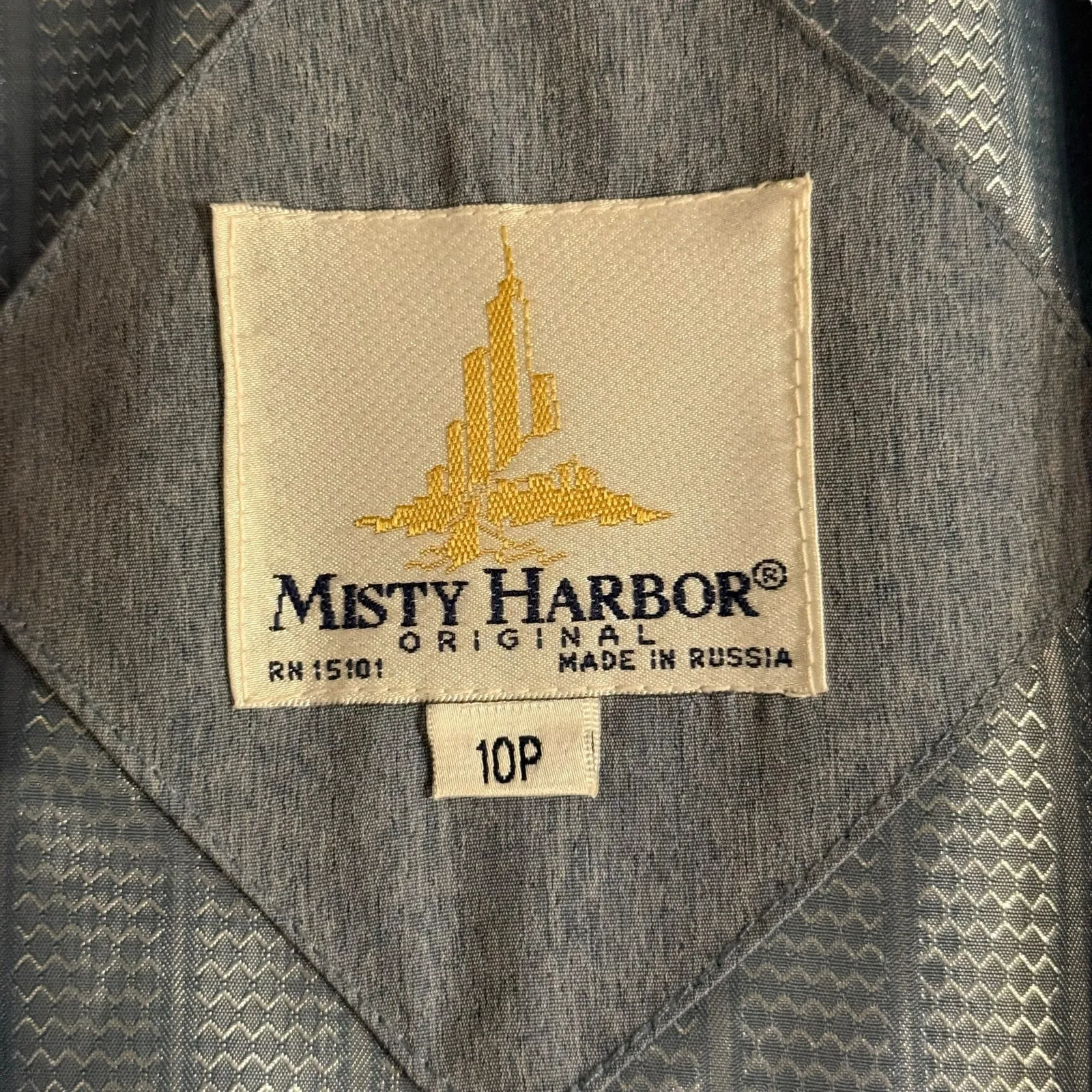 Misty Harbor Beautiful Shade of Blue Long Women’s Trench Coat Size 10 - Image 6