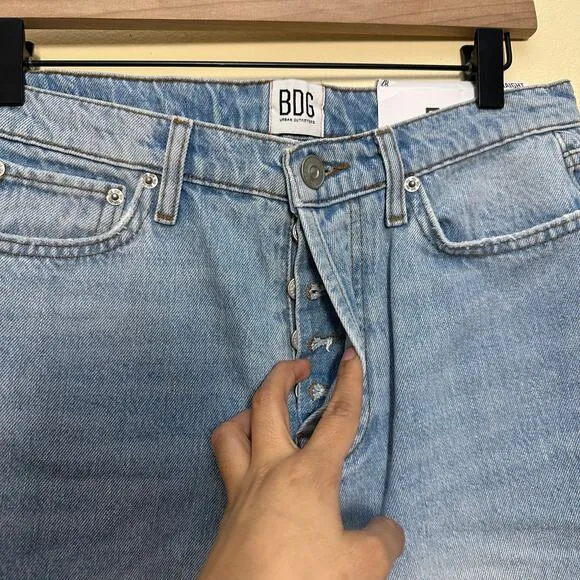Urban Outfitters BDG Slim‎ Straight Denim Jeans Size 28 High Waisted Distress - Image 9