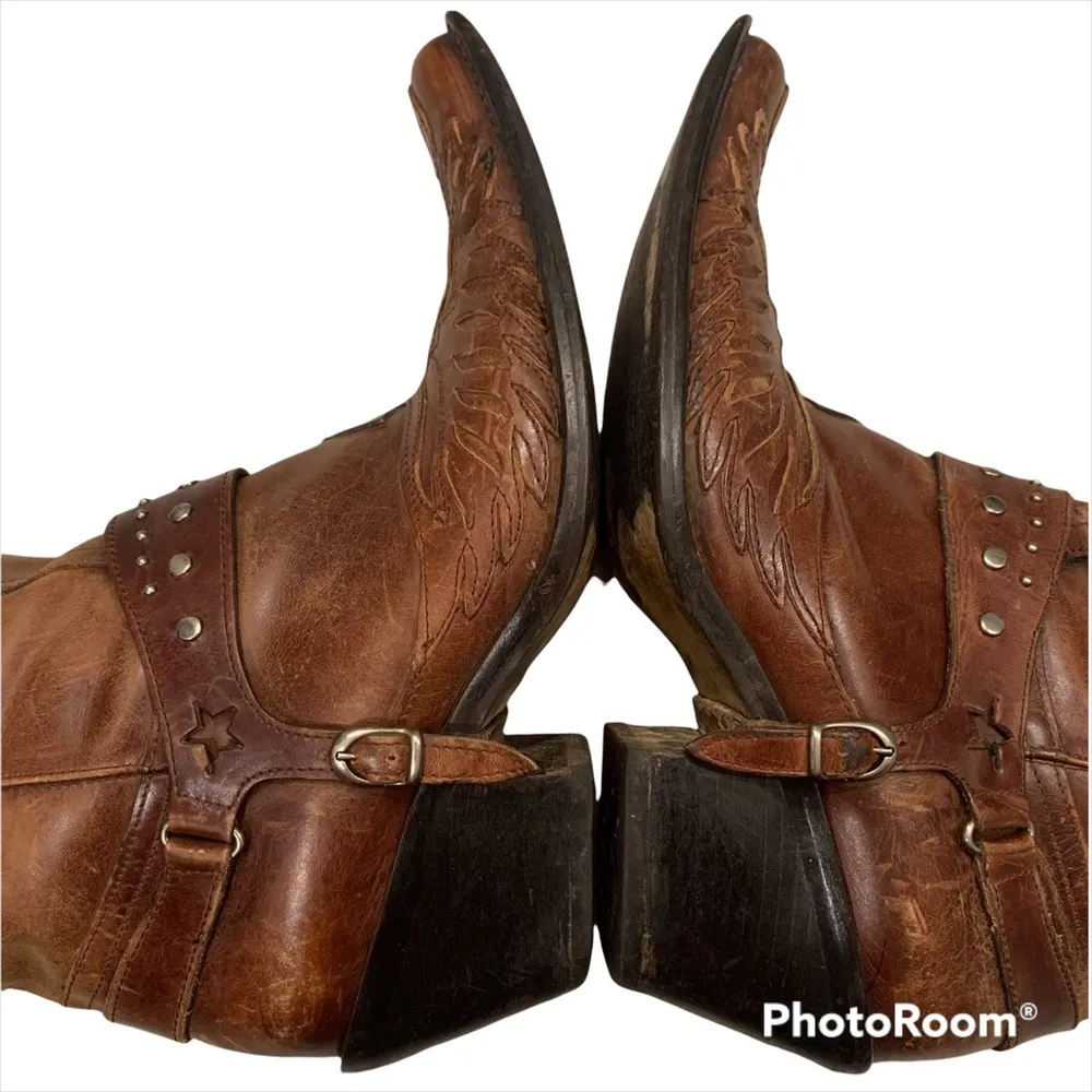 MIA  Thunderbird Rockstar Western Boots Motorcycle Eagle Antiqued Distressed - Image 6