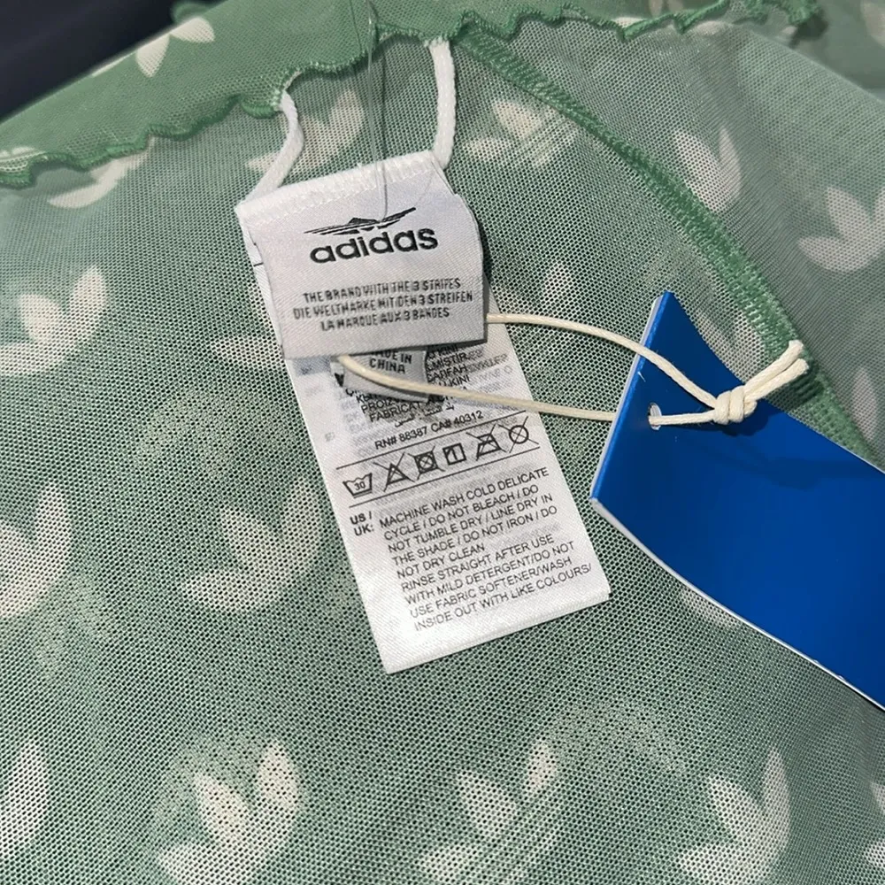 NWT ADIDAS monogram trifold logo skirt cover up sarong mesh one size Reversible - Image 5