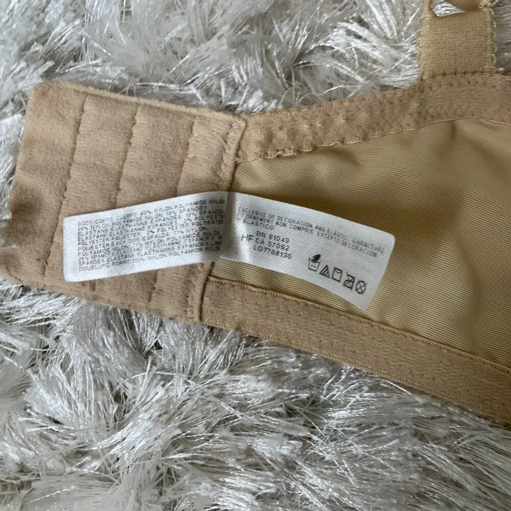 Wacoal 855264 34DDD Underwire Nude Lace Bra Sheer Unlined Lace - Image 5