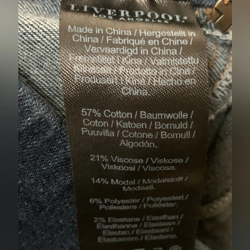 Liverpool Women Size 6 Skinny Jeggings Denim Stretchy‎ Pants - Image 6