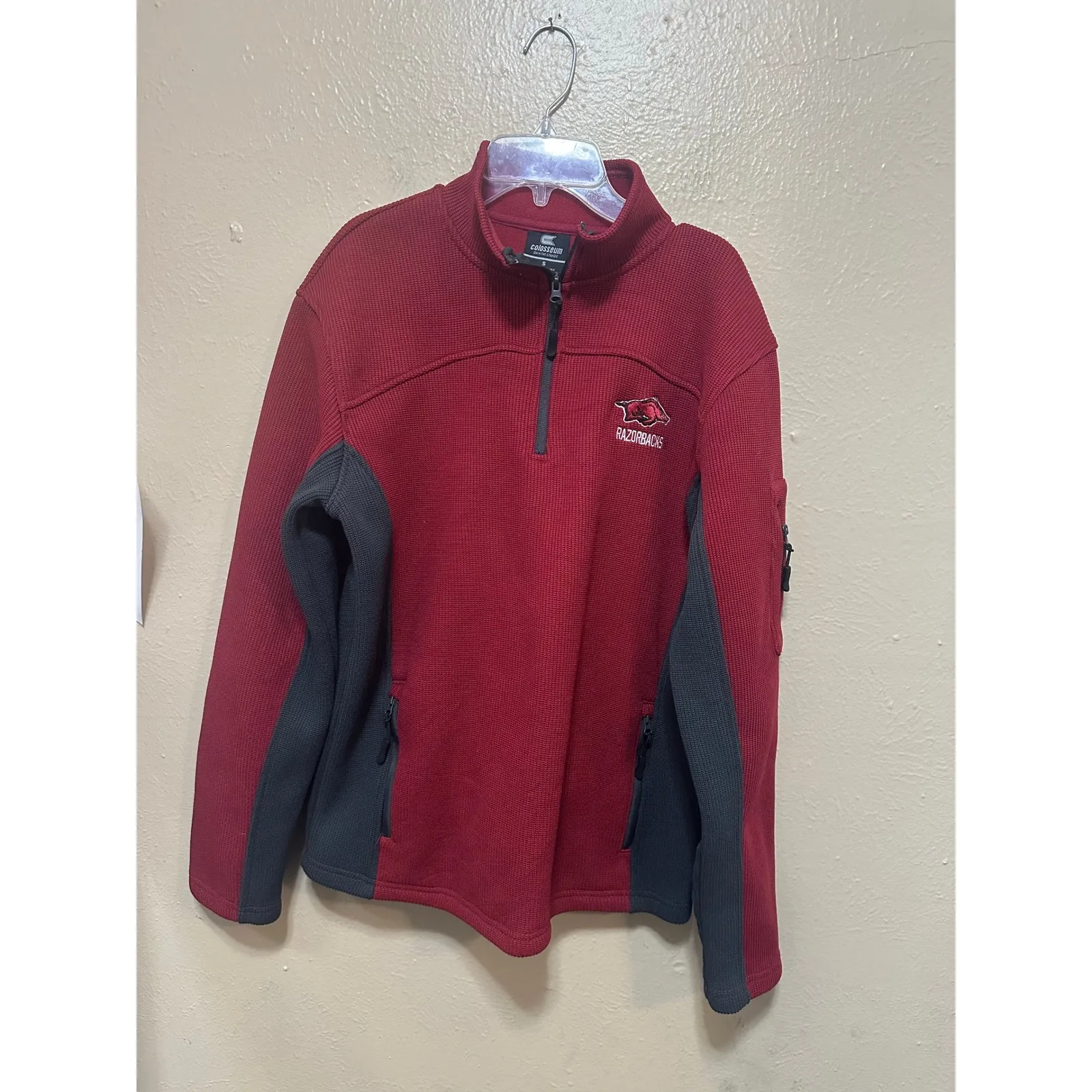 Colosseum‎ Arkansas Razorbacks Womens Pullover Fleece Jacket Size S Red - Image 2