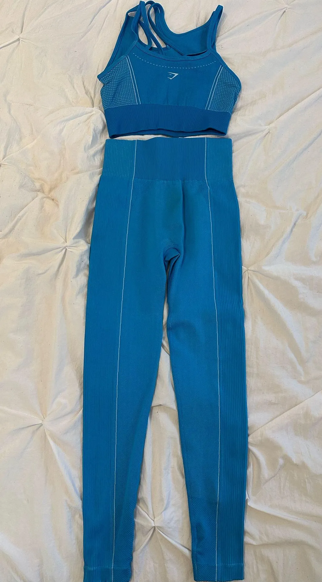 Blue gymshark ultra seamless workout set - Image 2