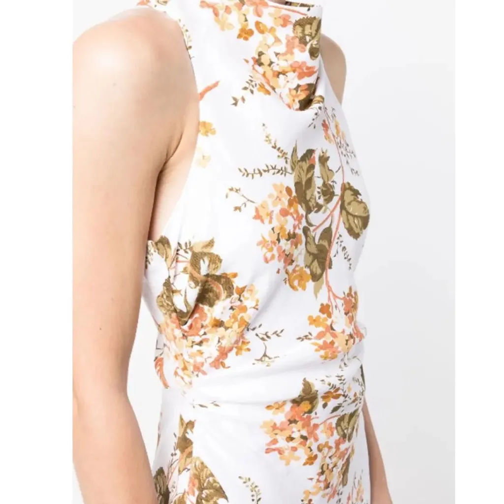 Reformation NWT Casette Linen Midi Dress In Bella Floral Size 4 - Image 5