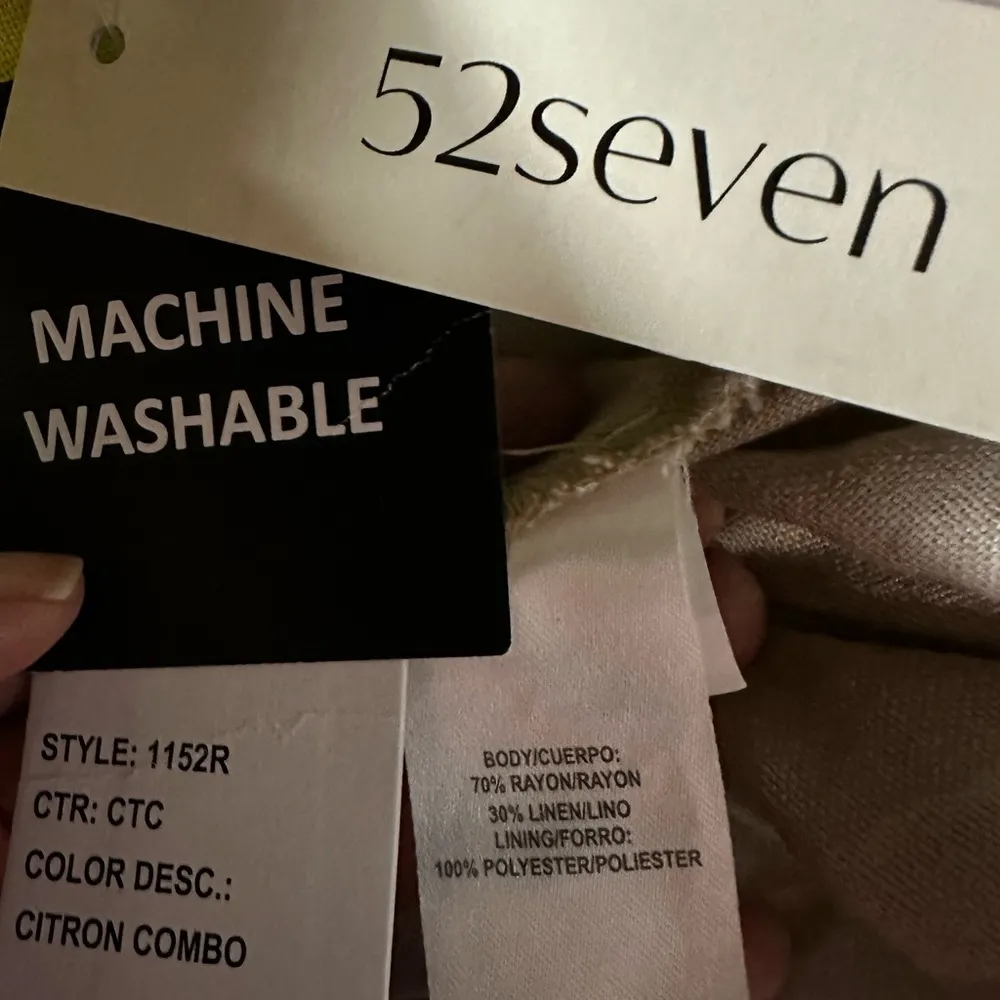 52seven dress sleeveless yellow beige white stretchy top new with tag Gold - Image 6