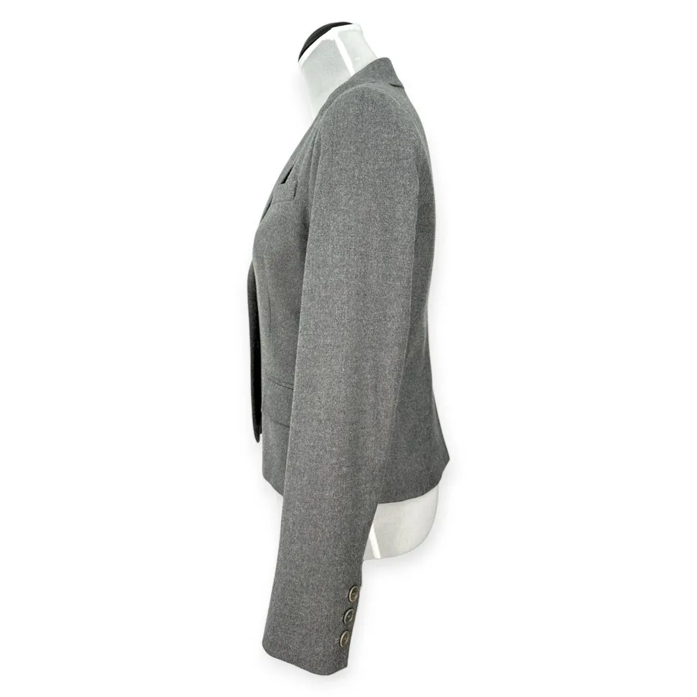 Theory | Size 8 | Wool Tailored Fit Two-Button Lined Grey Blazer Jacket - Image 7