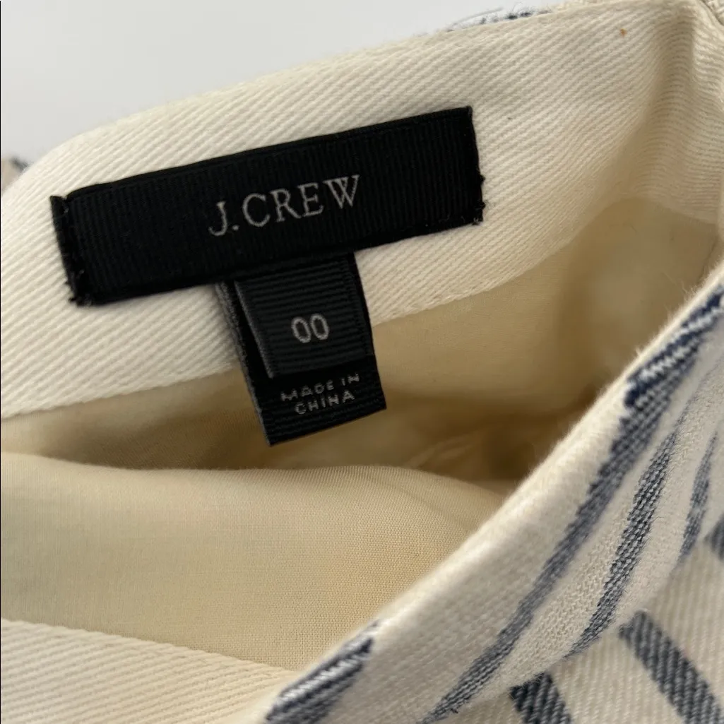 J. Crew Striped Midi Skirt in Navy and Cream - Image 4