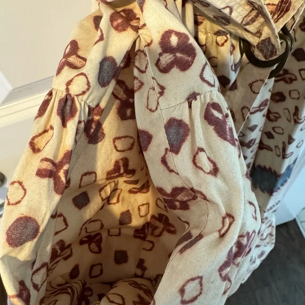 Ulla Johnson Josefina Ruched Floral Print V-Neck Dress | Size 2 / S - Image 7