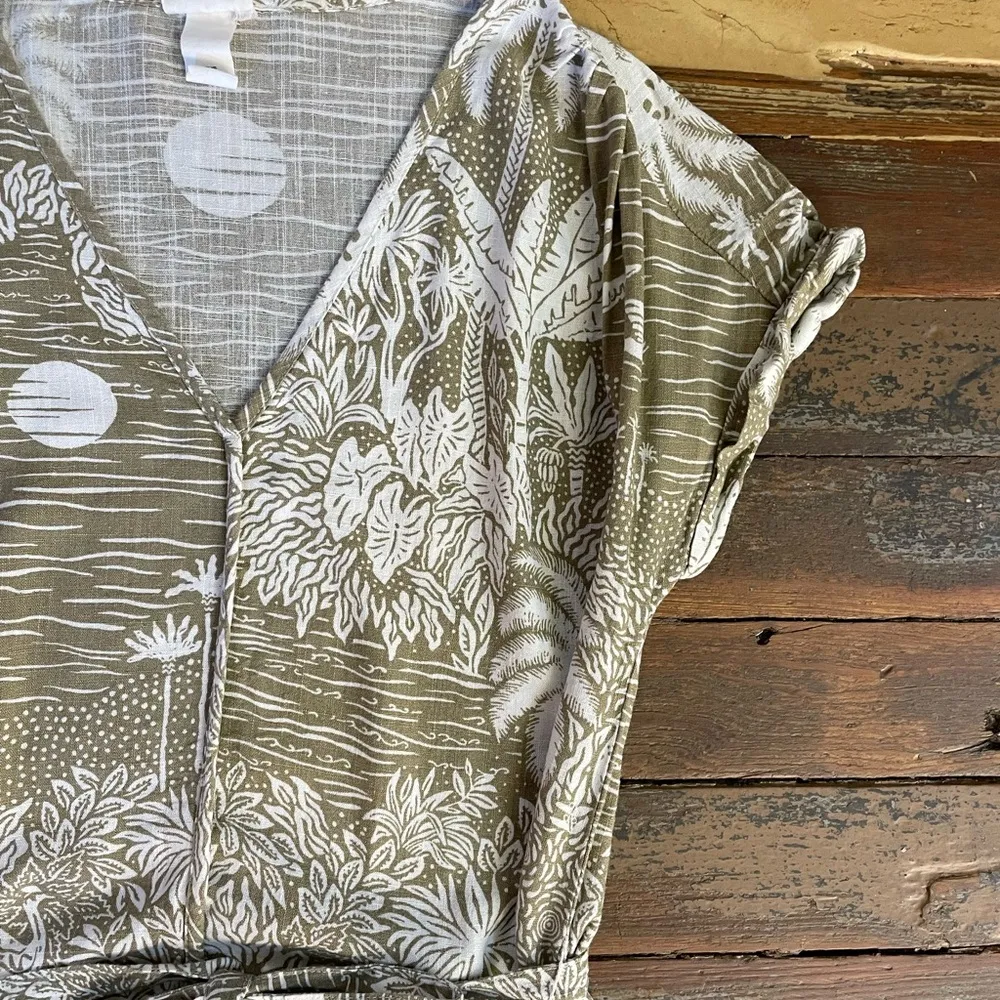 Desmond & Dempsey X H&M Linen Blend Tropical Sun Dress - Image 11